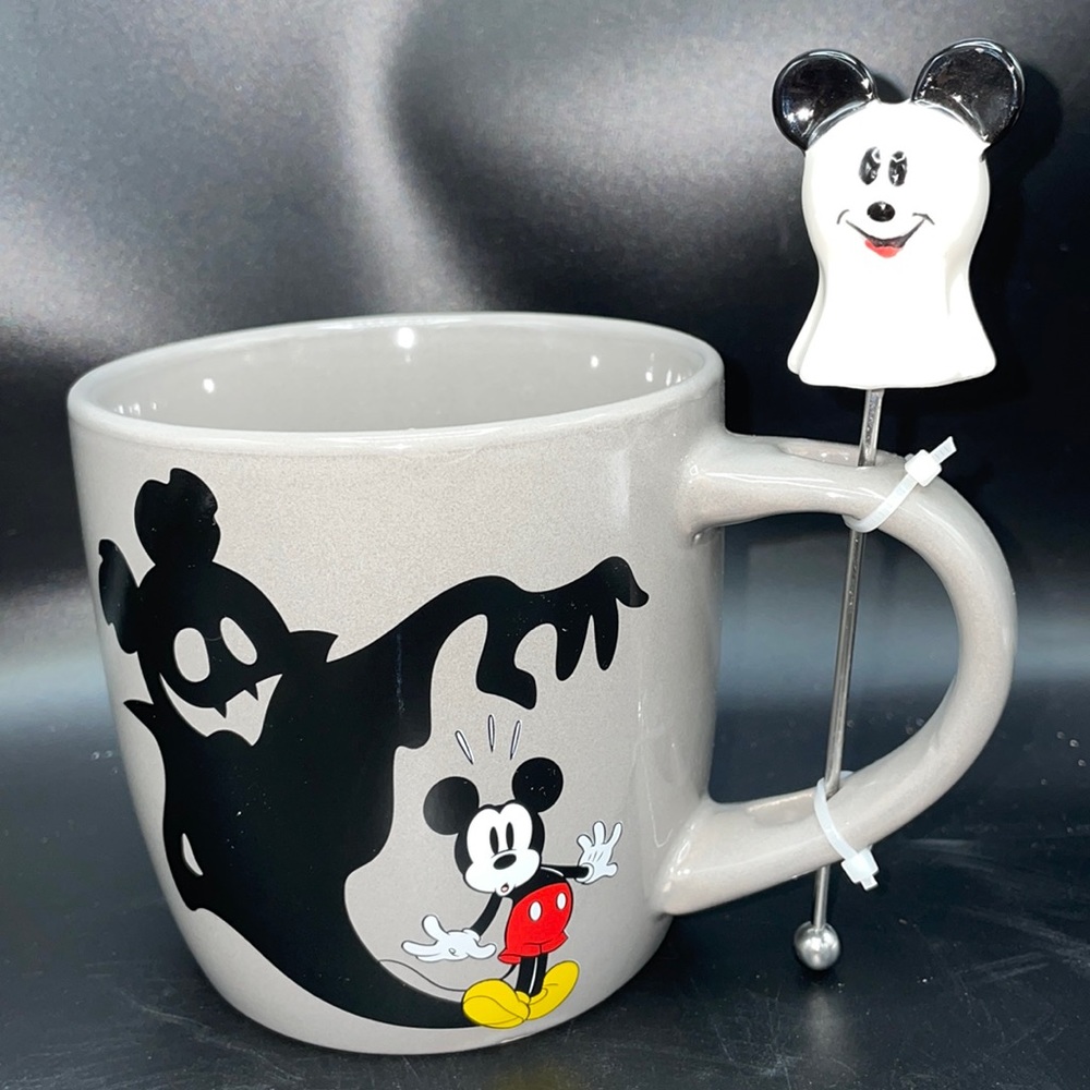 Mickey Ghost Halloween Mug & Stir